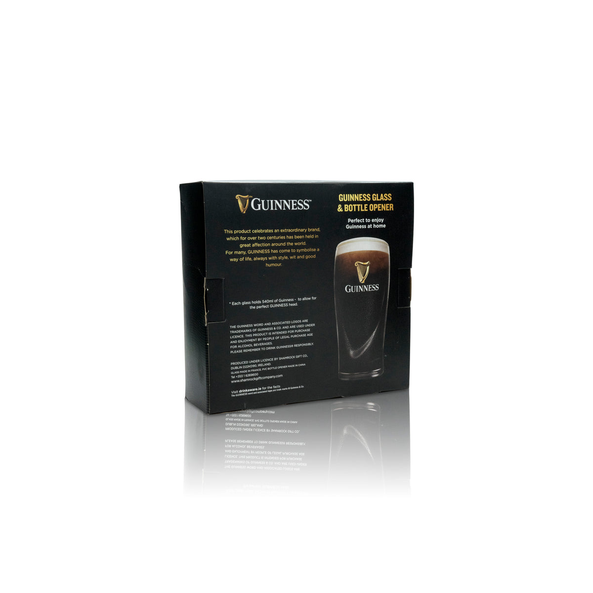 Guinness Pint Glass Beer Glass 0.53 L Set with Bottle Opener Gift Set Brewery – View 2