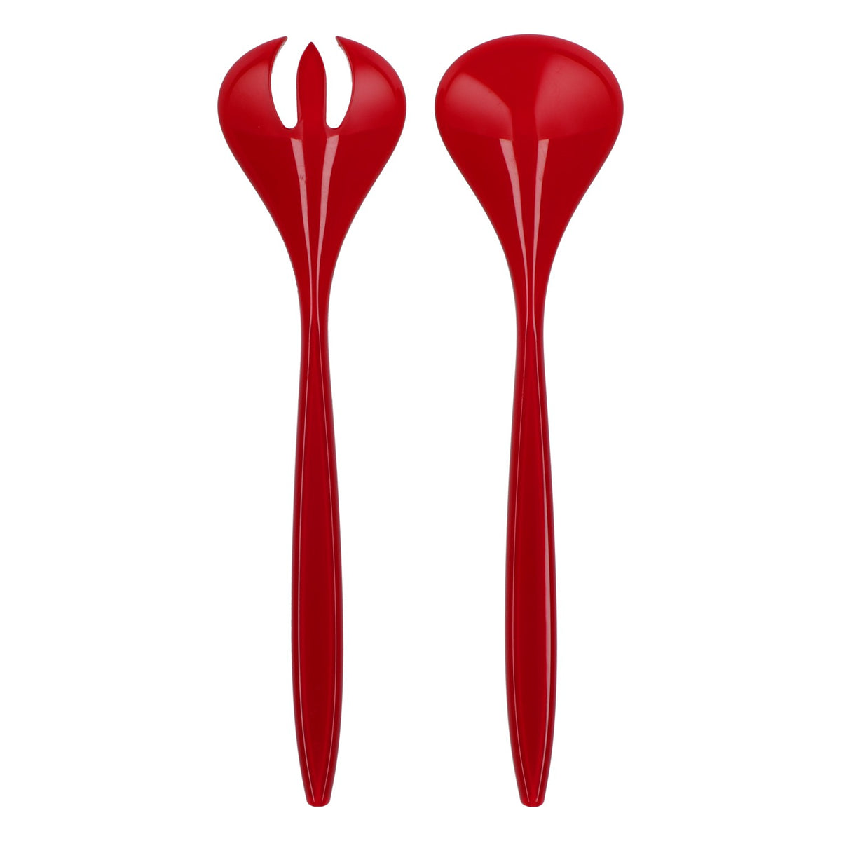 Guzzini Happy Hour Salad Servers, Red and White Plastic, 2-Piece Set – View 3