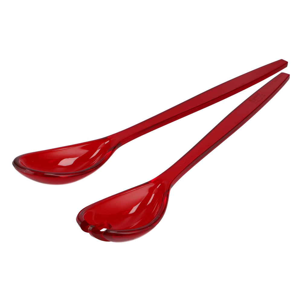 Guzzini Salad Server Set, 2-Piece, Red Transparent, Serving Utensils, Kitchen Design