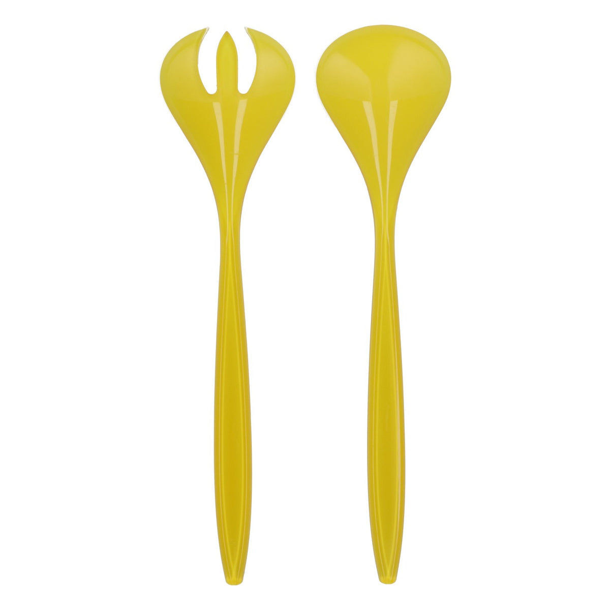 Guzzini "Vintage" Salad Servers, Yellow/White, 27.5 cm, Designer Plastic Cutlery – View 3
