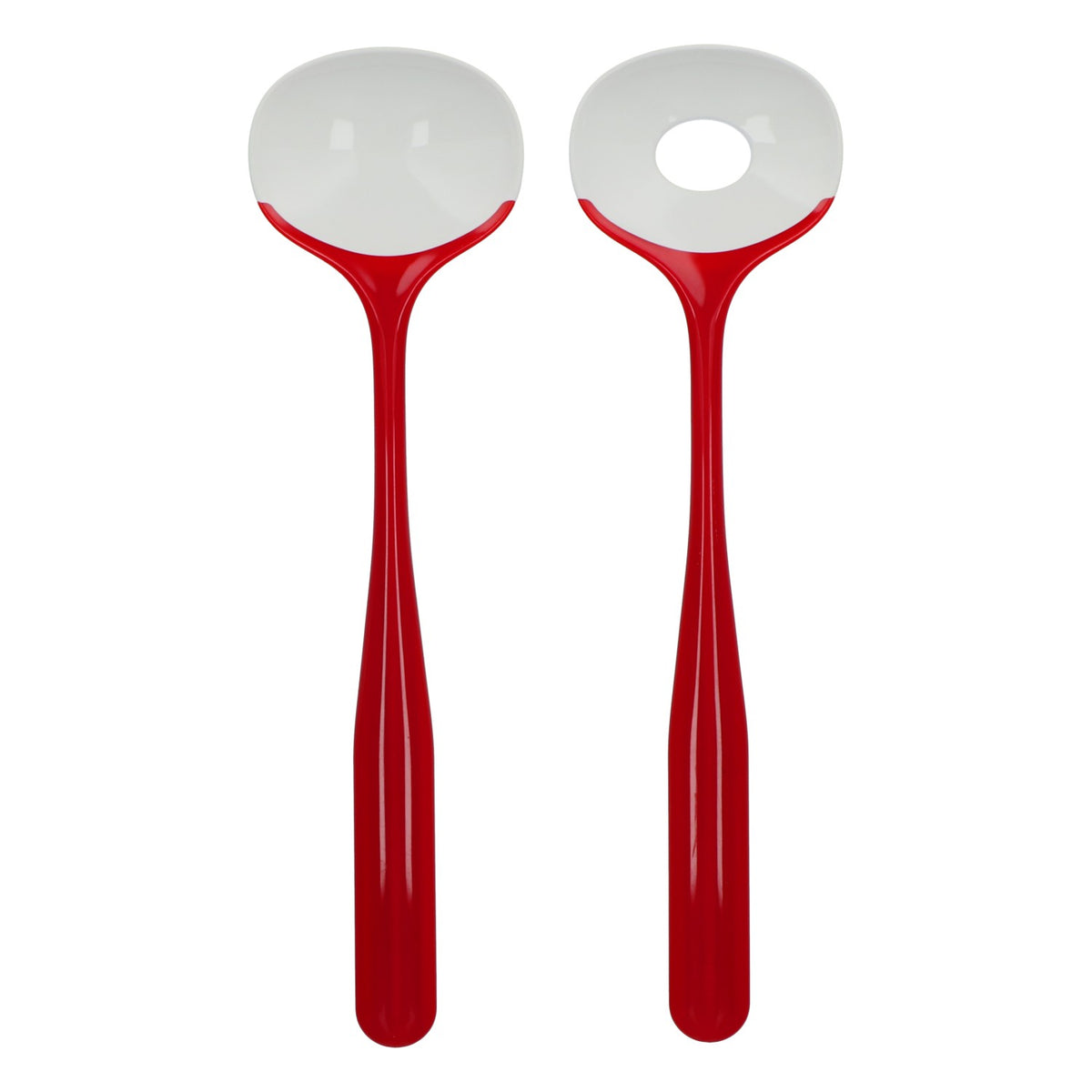 Guzzini "Vintage" Salad Servers, Red/White Plastic, 2-Piece Set – View 2