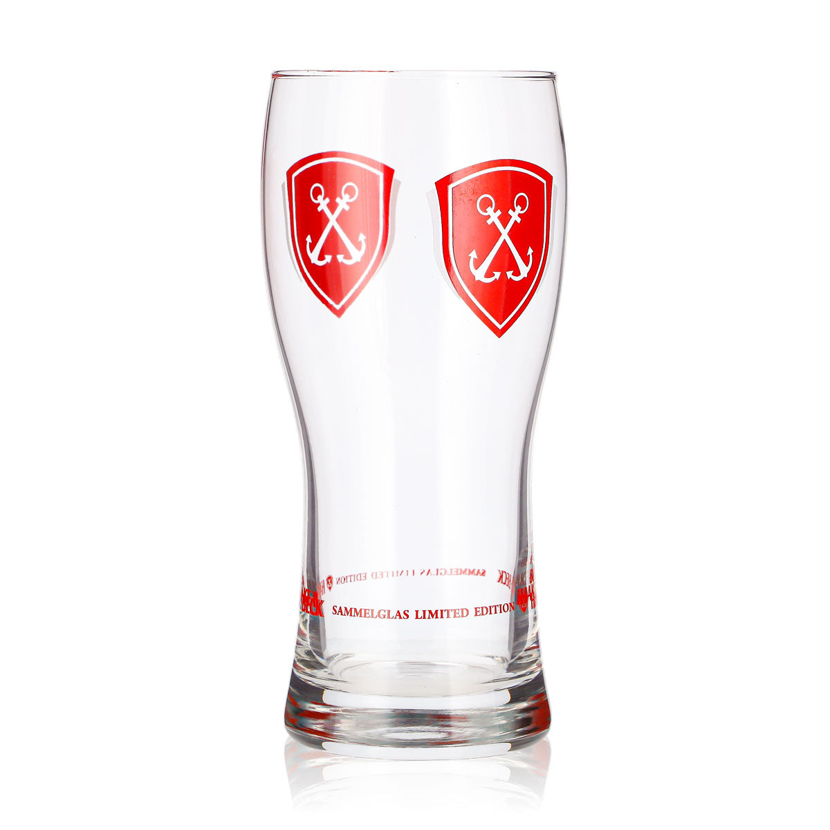 Haake Beck Beer Glass, 0.38 L, Red Logo, Collectible Glass, Limited Edition (1) Anchor – View 2