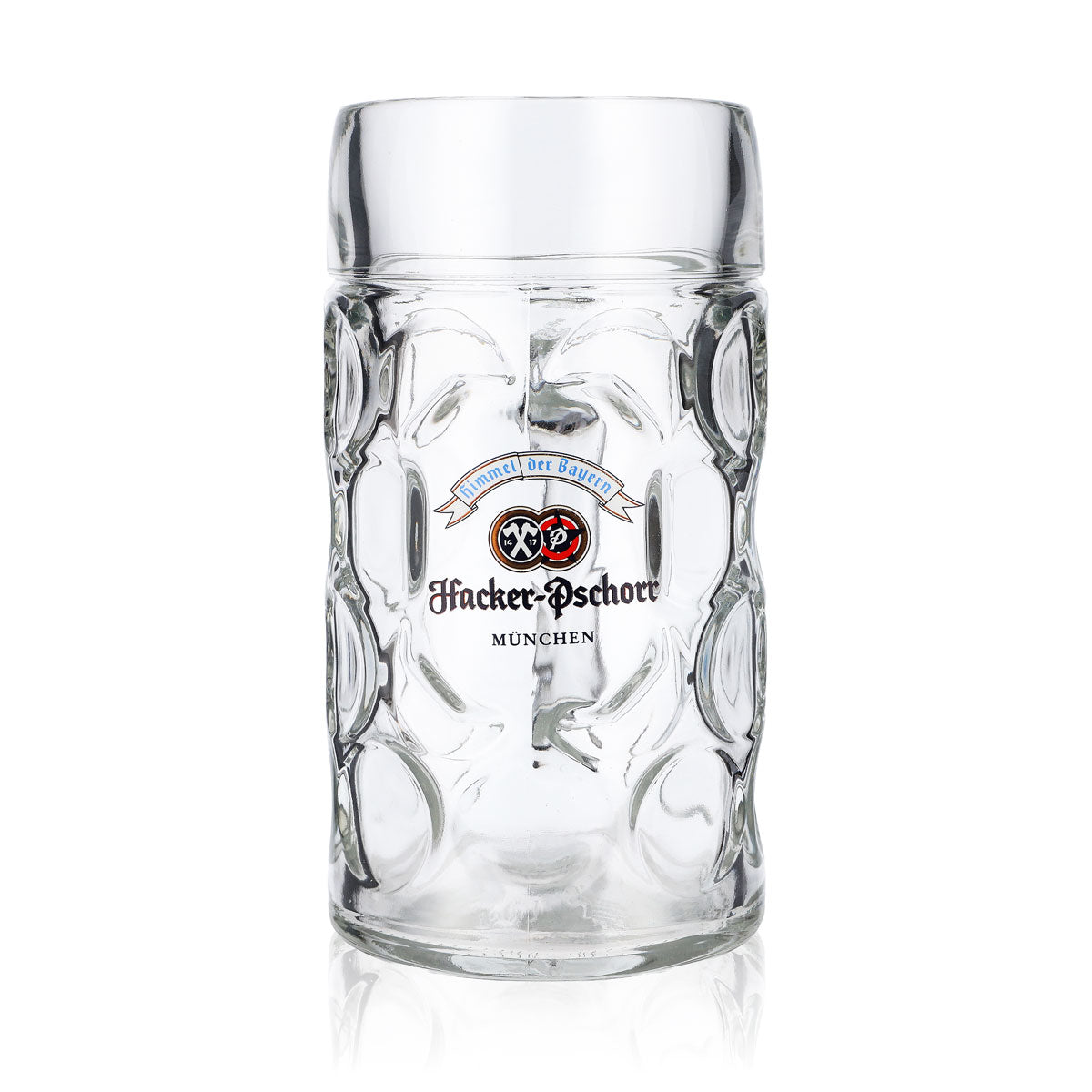 Hacker Pschorr beer glass 1l beer mug beer stein beer tankard small logo Munich