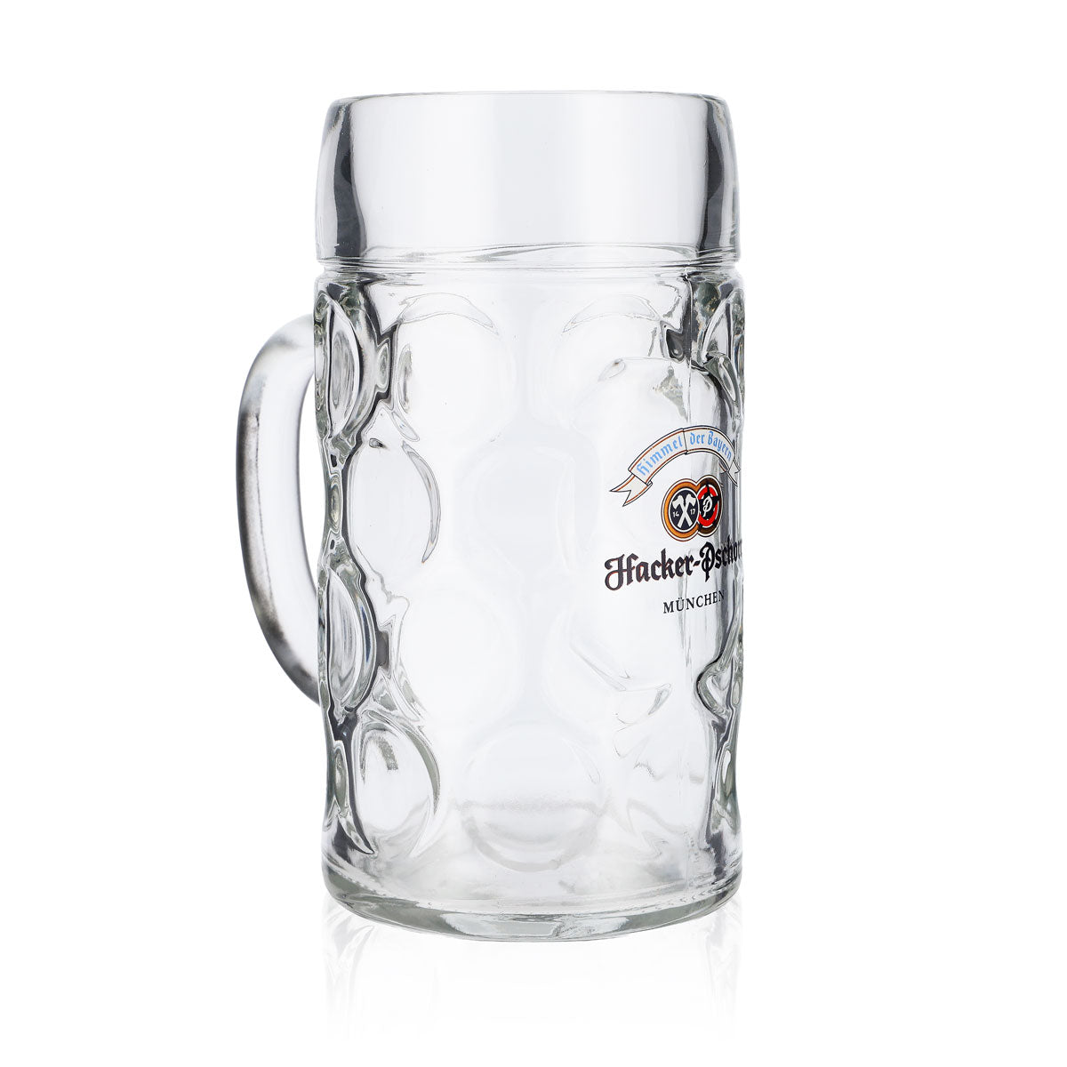 Hacker Pschorr beer glass 1l beer mug beer stein beer tankard small logo Munich – View 2