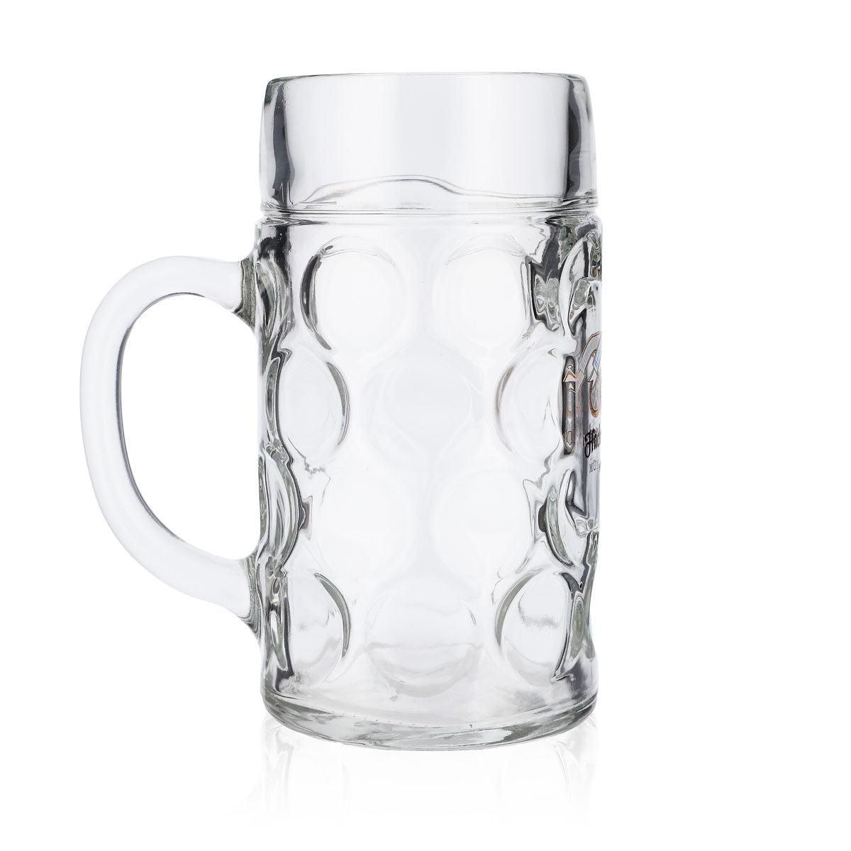 Hacker Pschorr beer glass 1l beer mug beer stein beer tankard small logo Munich – View 3
