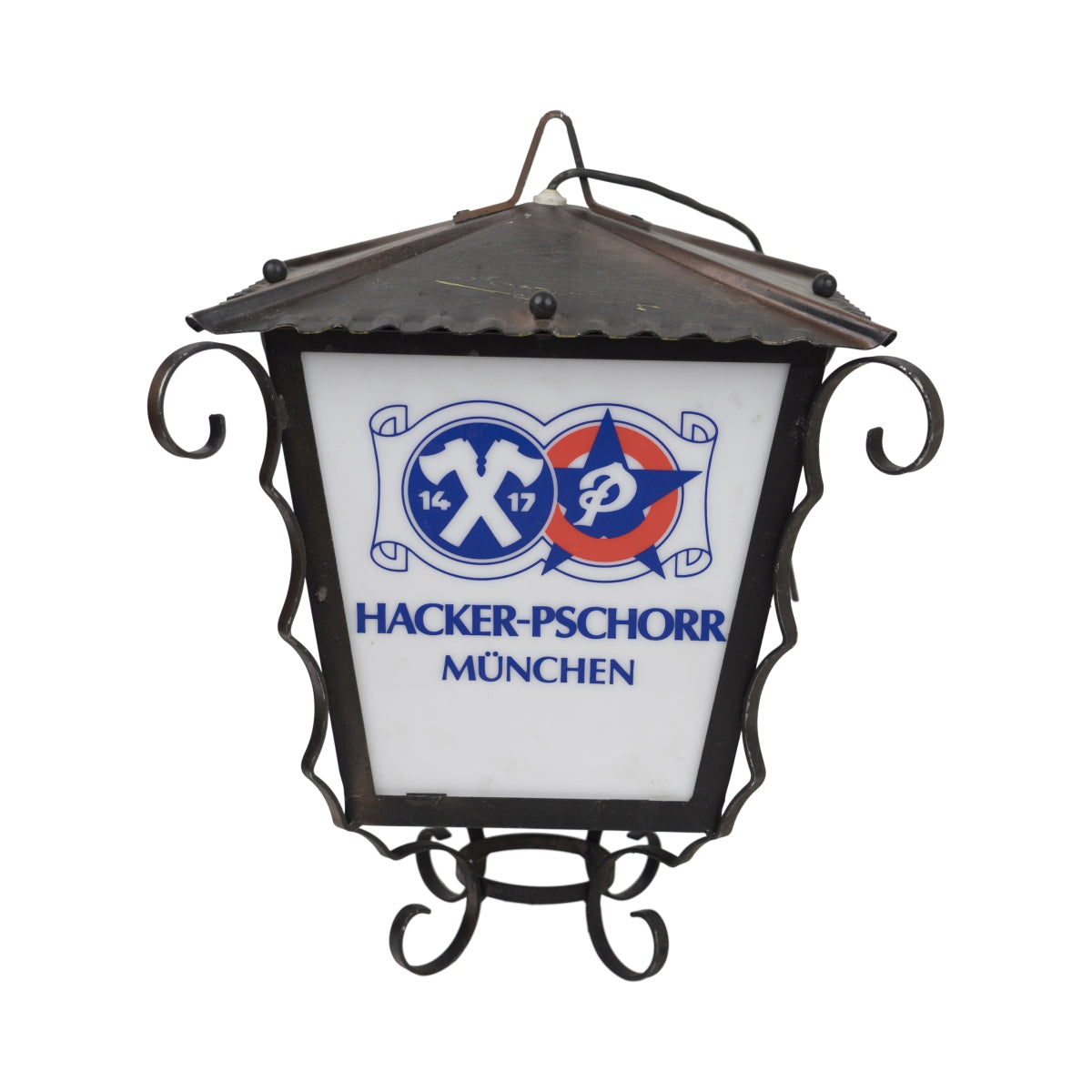 Hacker Pschorr beer hanging lantern brewery restaurant lamp beer garden – View 2
