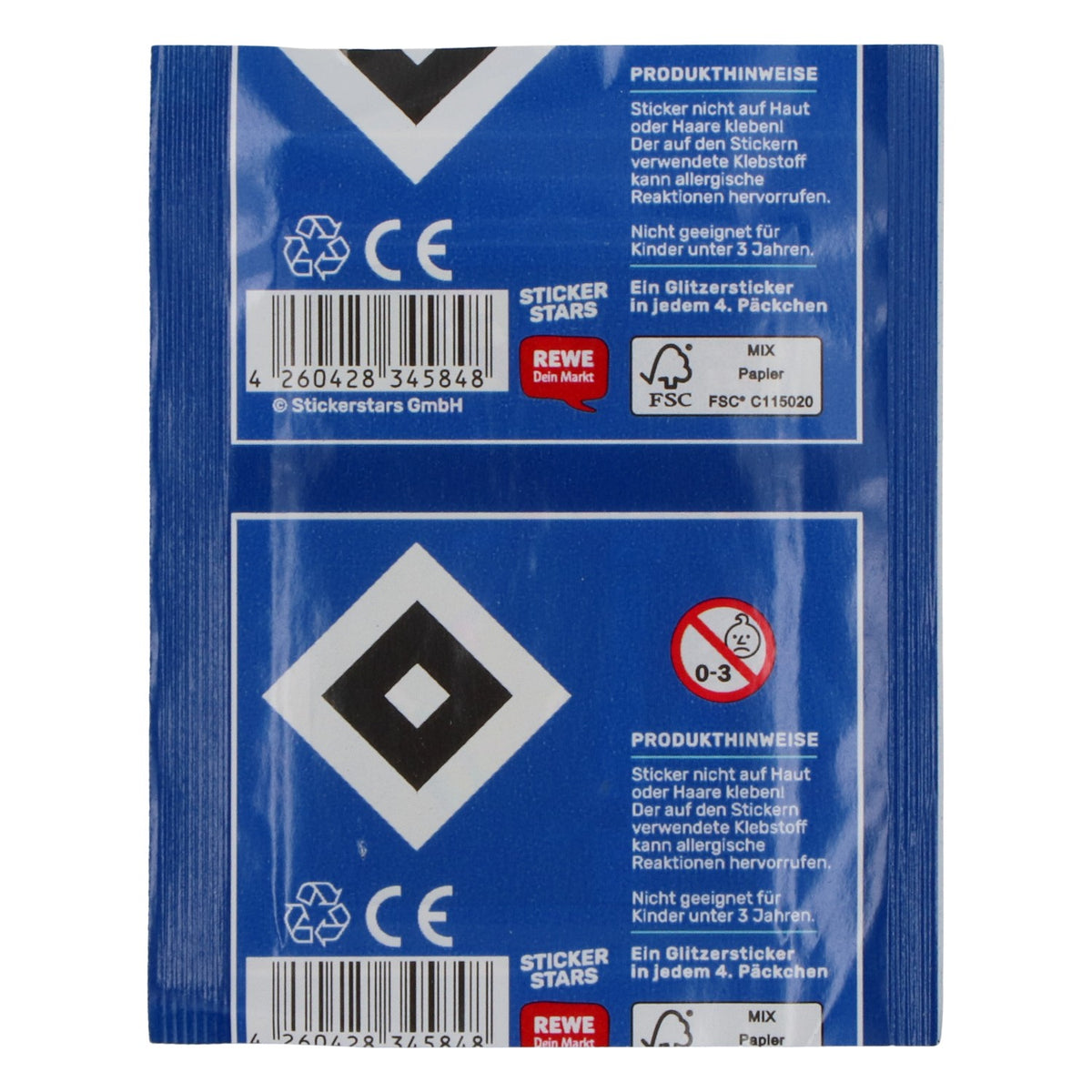 Hamburger SV Sticker Star 5 sticker pack REWE "Only HSV" 2024 – View 2