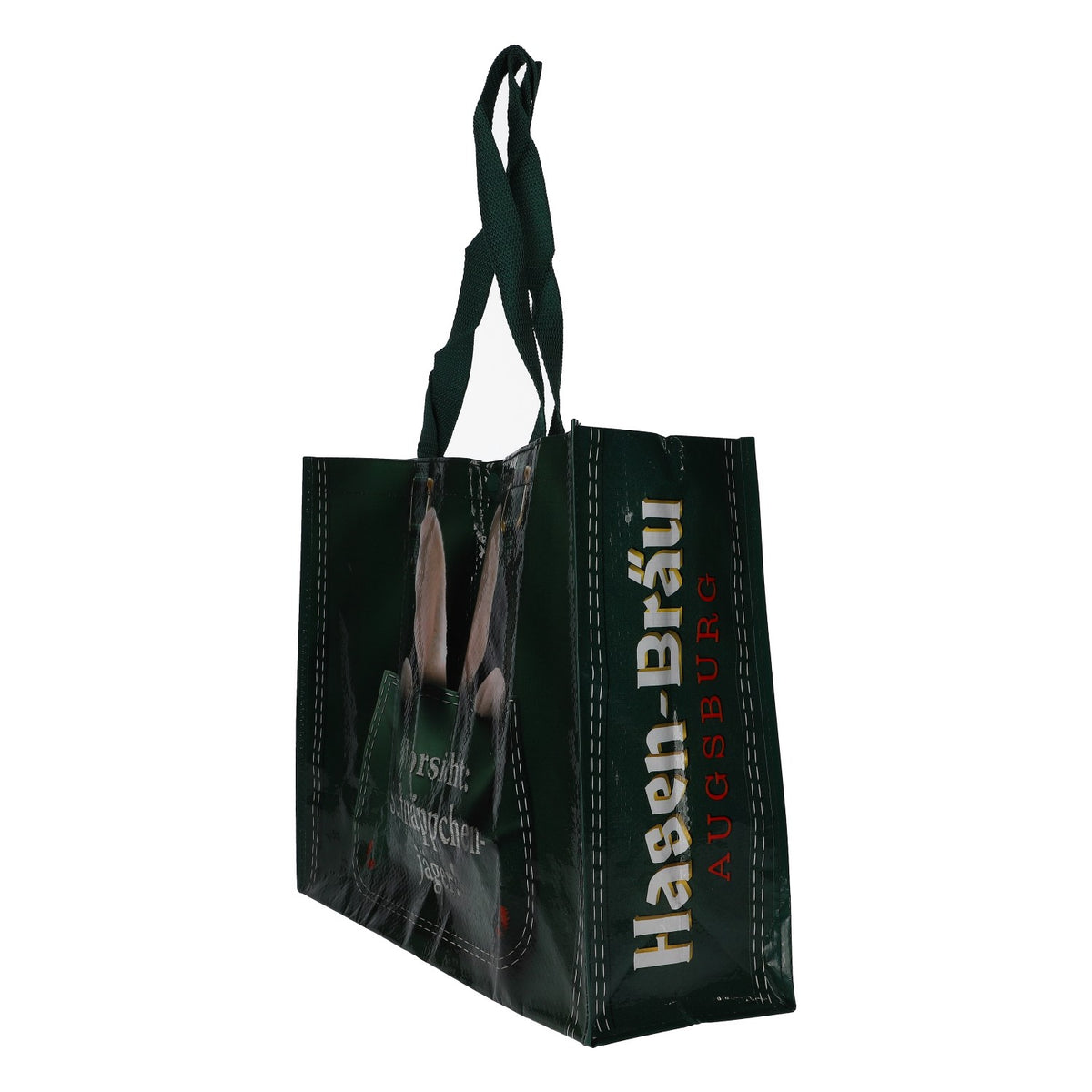 Hasenbräu Augsburg Green Shopping Bag with Shopping Chip – View 3
