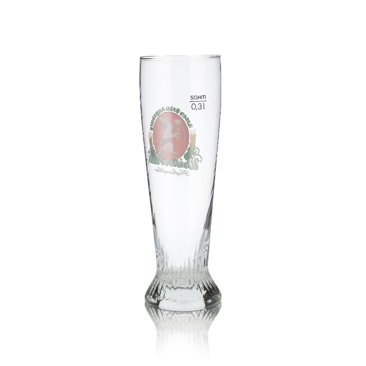 Hasenbräu Augsburg glass 0.3l wheat beer glass Hefeweizen glasses Augsburg brewery – View 2
