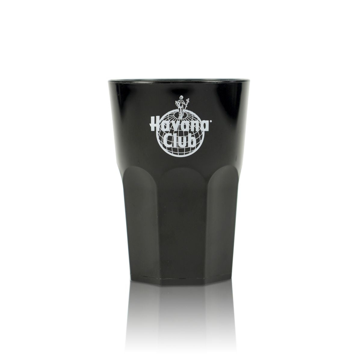 Havana Club plastic reusable cup, glass, 0.4 l, matte black long drink glasses