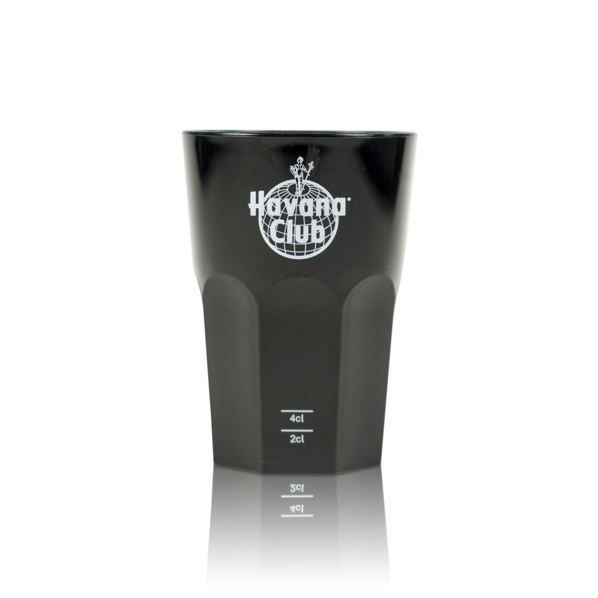 Havana Club plastic reusable cup, glass, 0.4 l, matte black long drink glasses – View 2