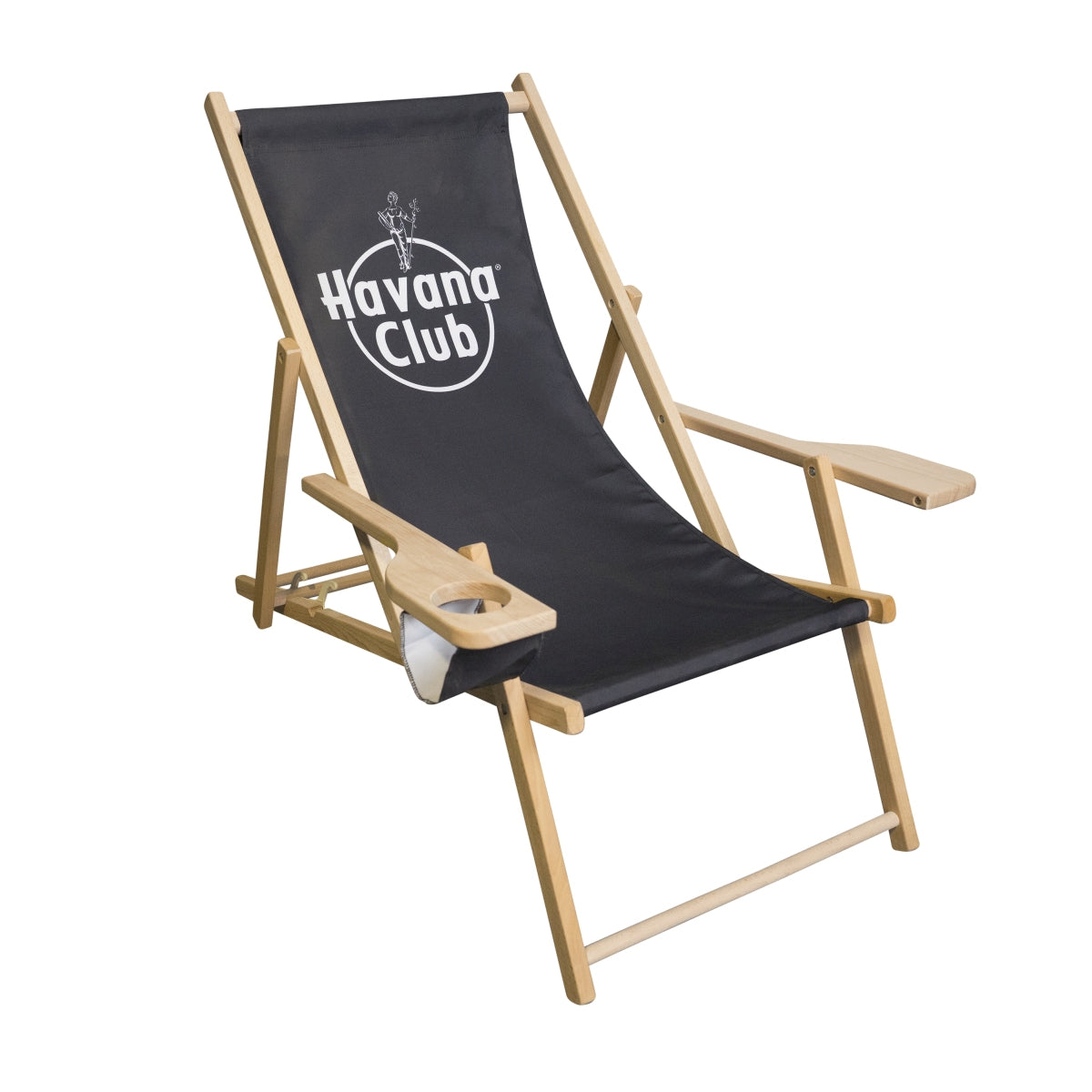 Havana Club Deck Chair Drink Holder Folding Chair Lounge Chair Beach Bar Outdoor