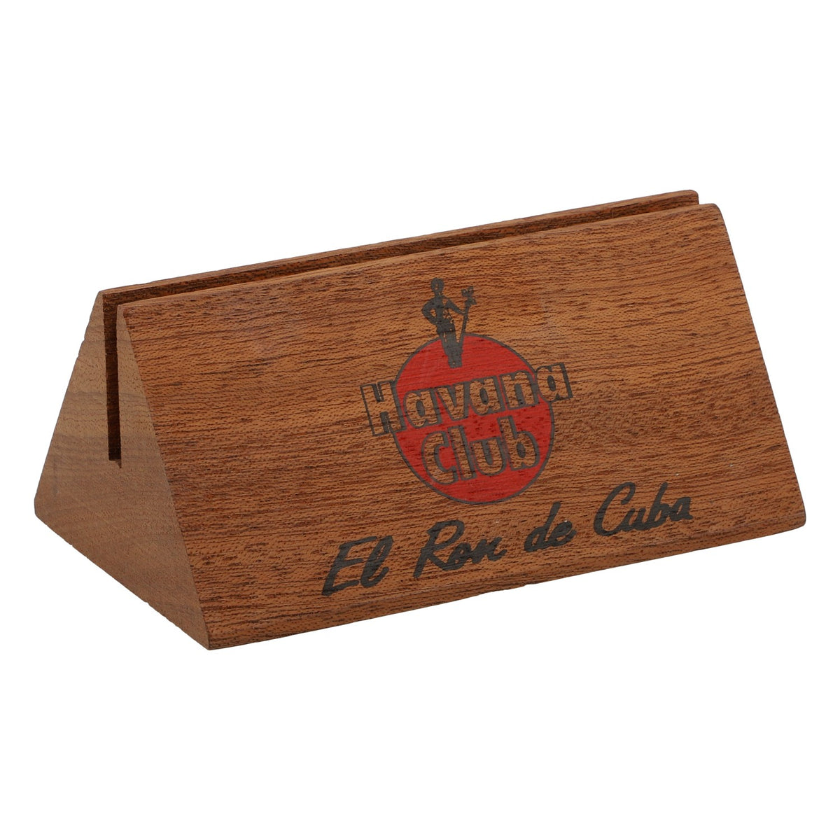 Havana Club Rum Table Display Card Holder Wooden Bar Decoration Original