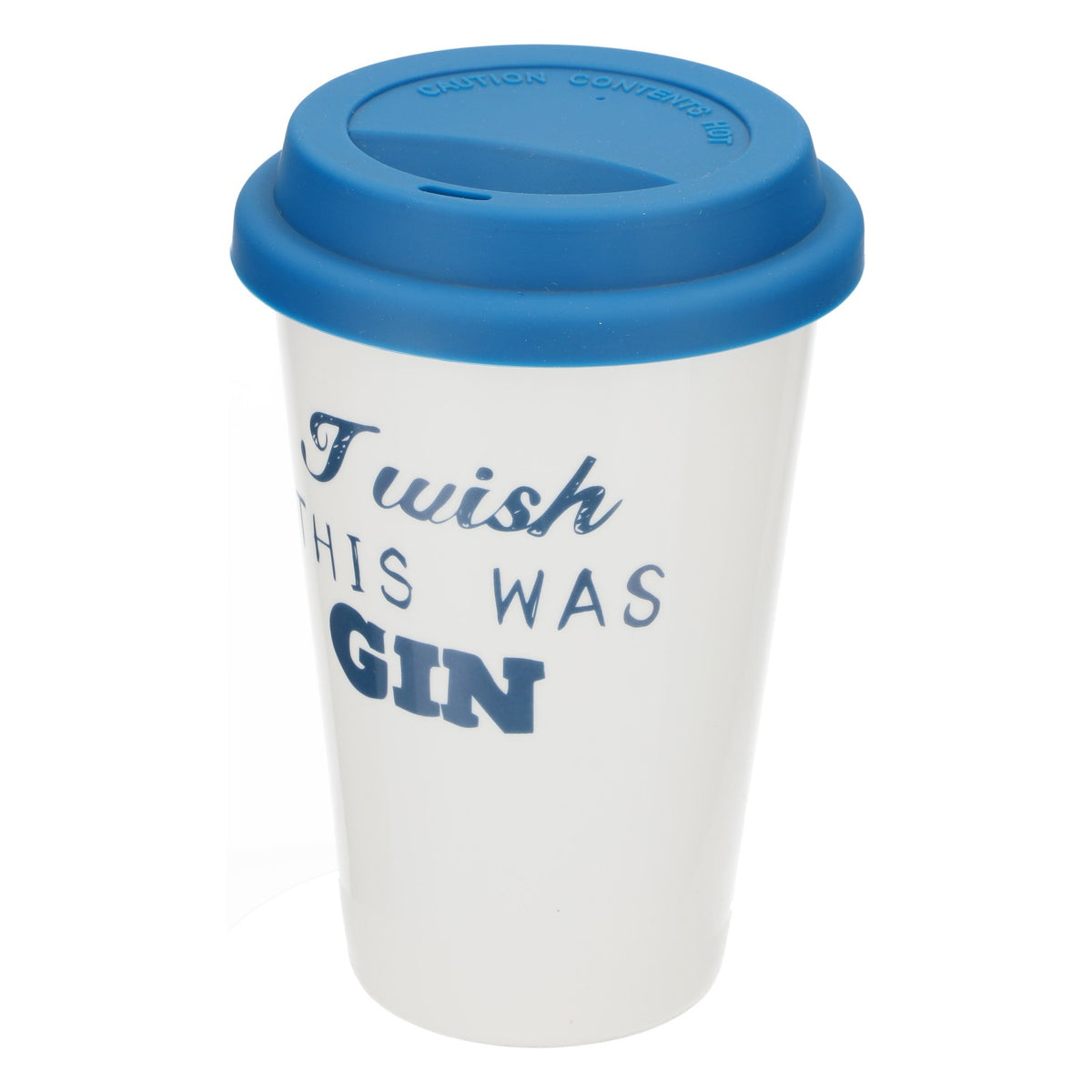 Hayman Gin Ceramic Mug 0.41l Coffee Mug Gin Mug Blue Lid – View 3