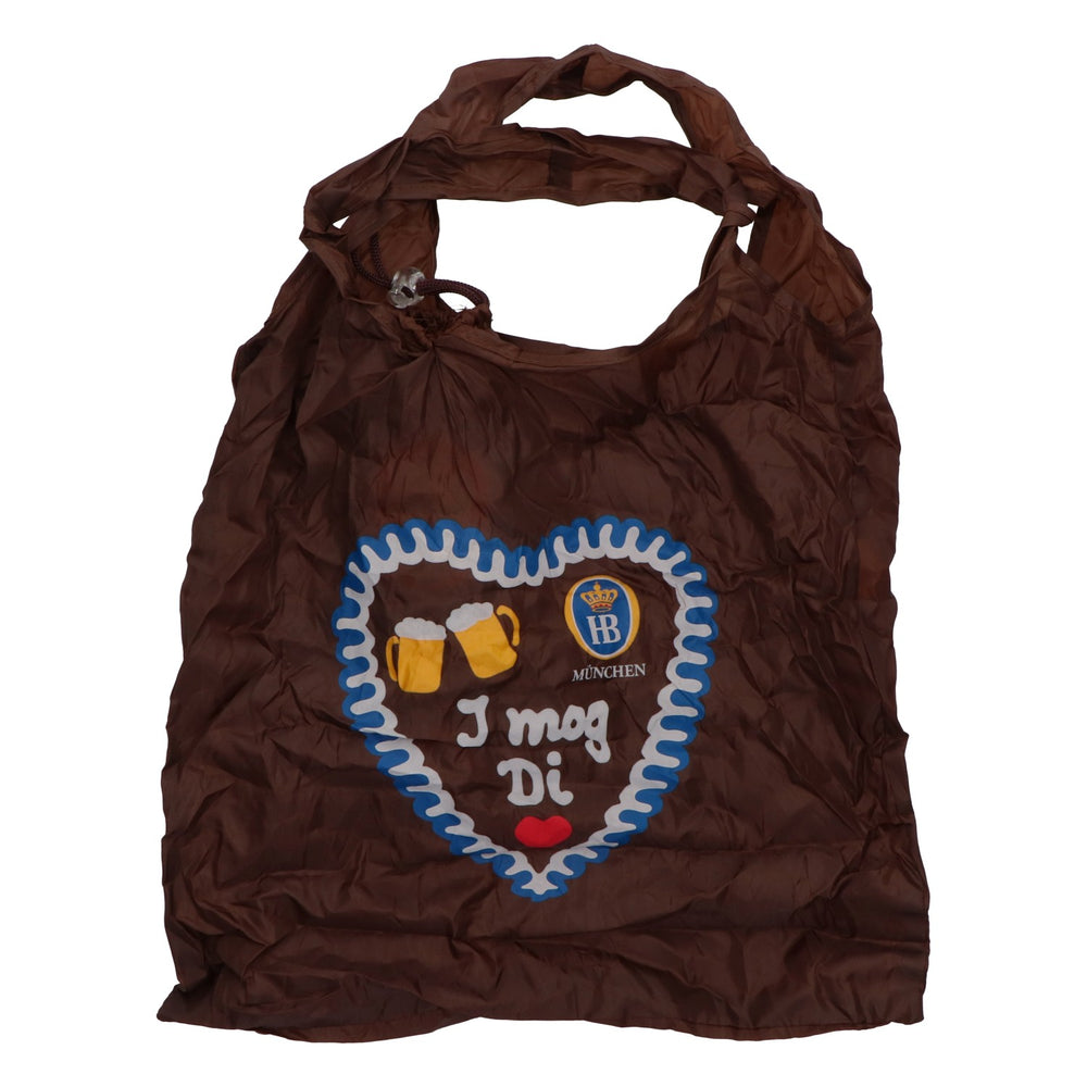 HB Munich Beer Bag, Foldable, Beer Bottle Shape, "I mog Di," Heart, Gift, Bavaria