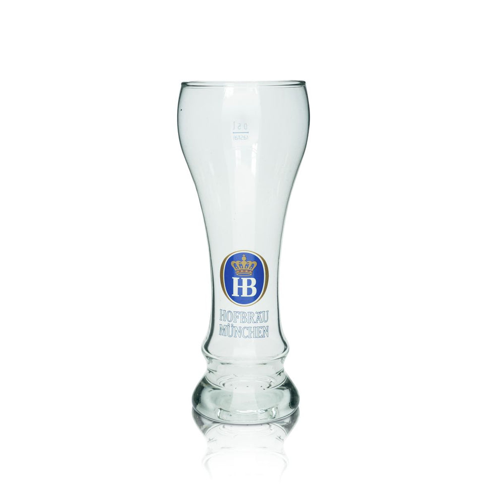 HB Munich wheat beer glass 0,5l Hefeweizen glasses Rare Brewery Munich Collector
