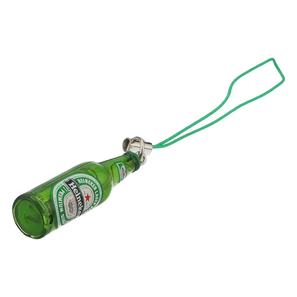 Heineken Beer Keychain Blinking Bottle LED Cell Phone Signal Green Fan Merchandise