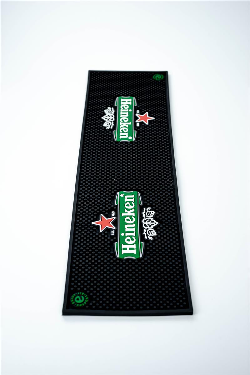 Heineken Beer Bar Mat Drip Mat Bar Accessories Black Large 60 x 17 – View 2