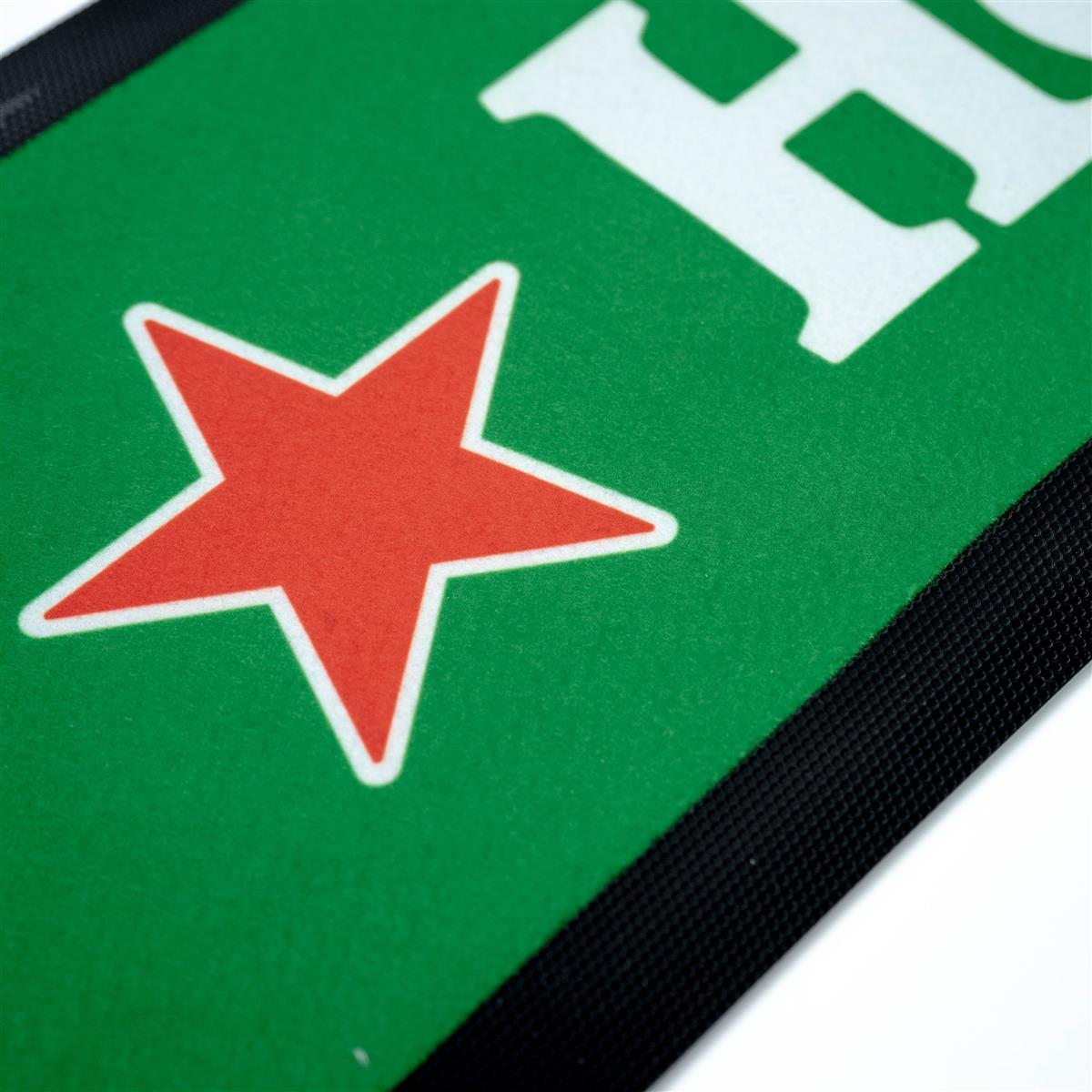 Heineken beer bar mat, drip mat, bar accessory, black, long, thin, 80 x 20 – View 2