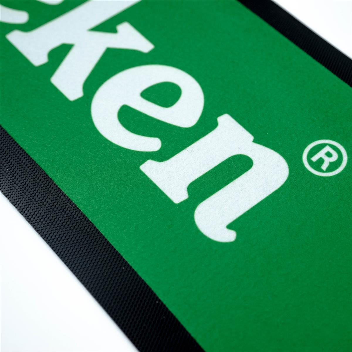 Heineken beer bar mat, drip mat, bar accessory, black, long, thin, 80 x 20 – View 3