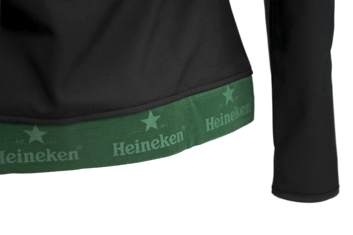 Heineken Beer Jacket Women's Size L Black/Green Softshell with Zipper – View 5