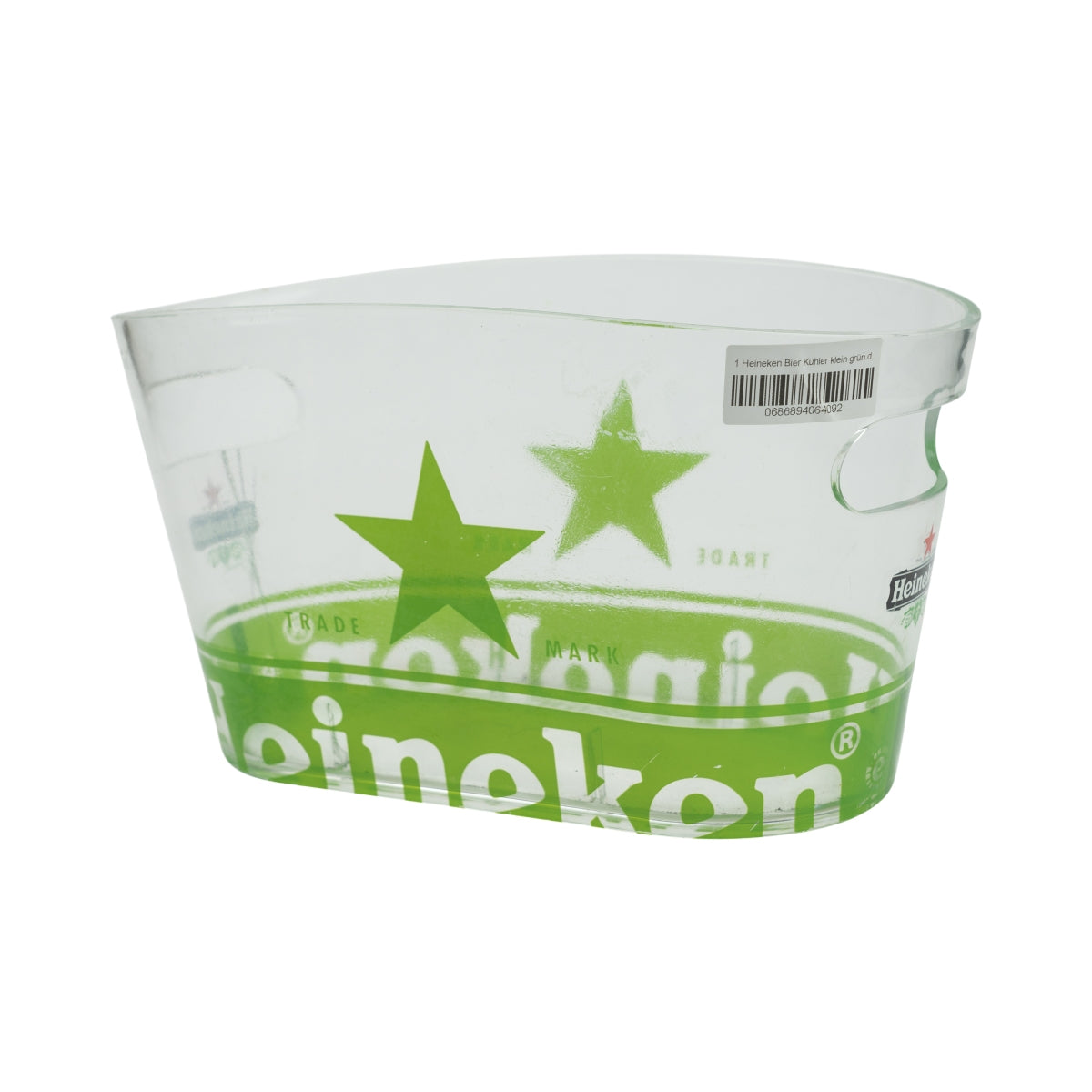 Heineken Beer Cooler Small Green Transparent Used Ice Bucket Container Bar Ice Cooler – View 3