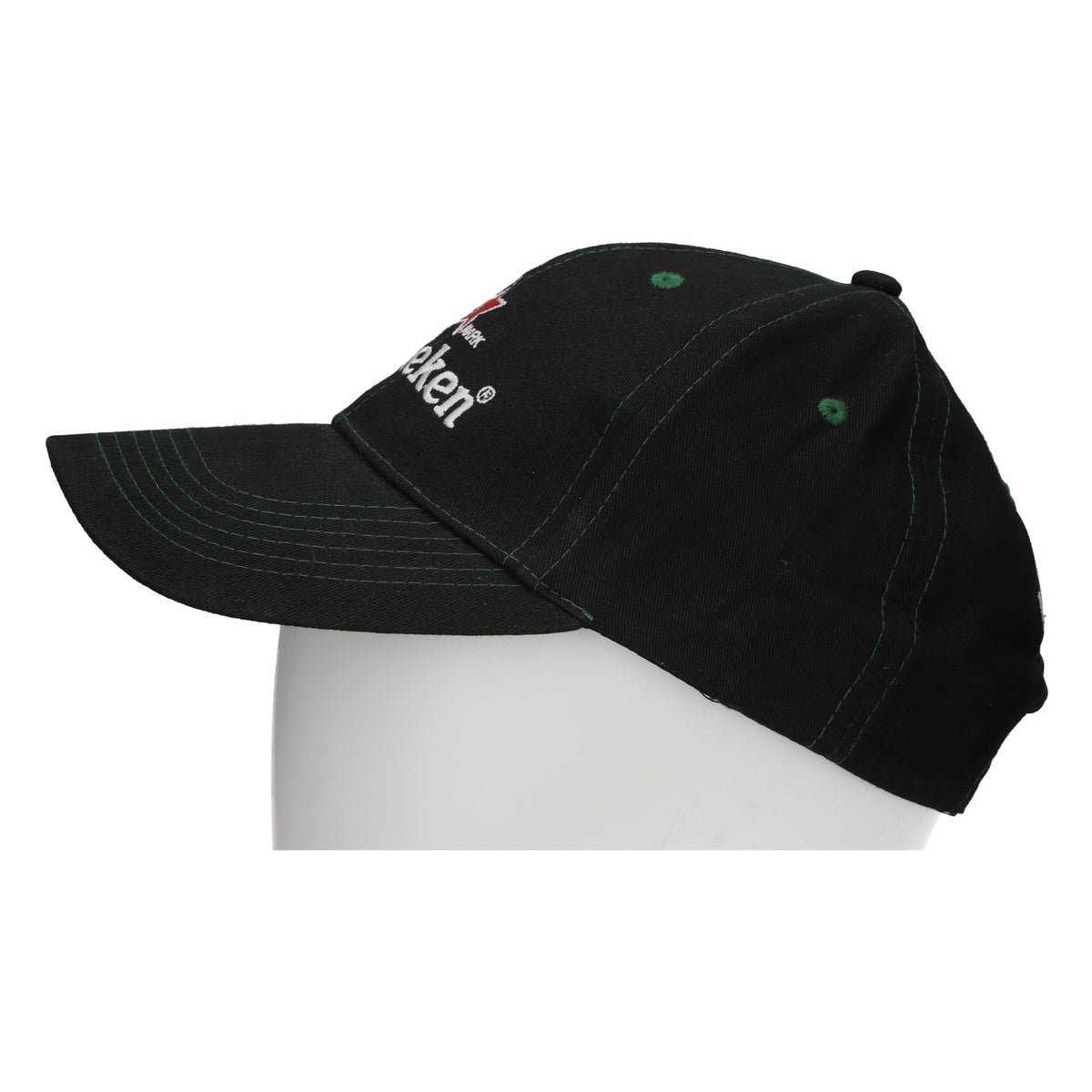 Heineken Beer Baseball Cap, Black/Green with Red Star, New, Blended Fabric – View 2