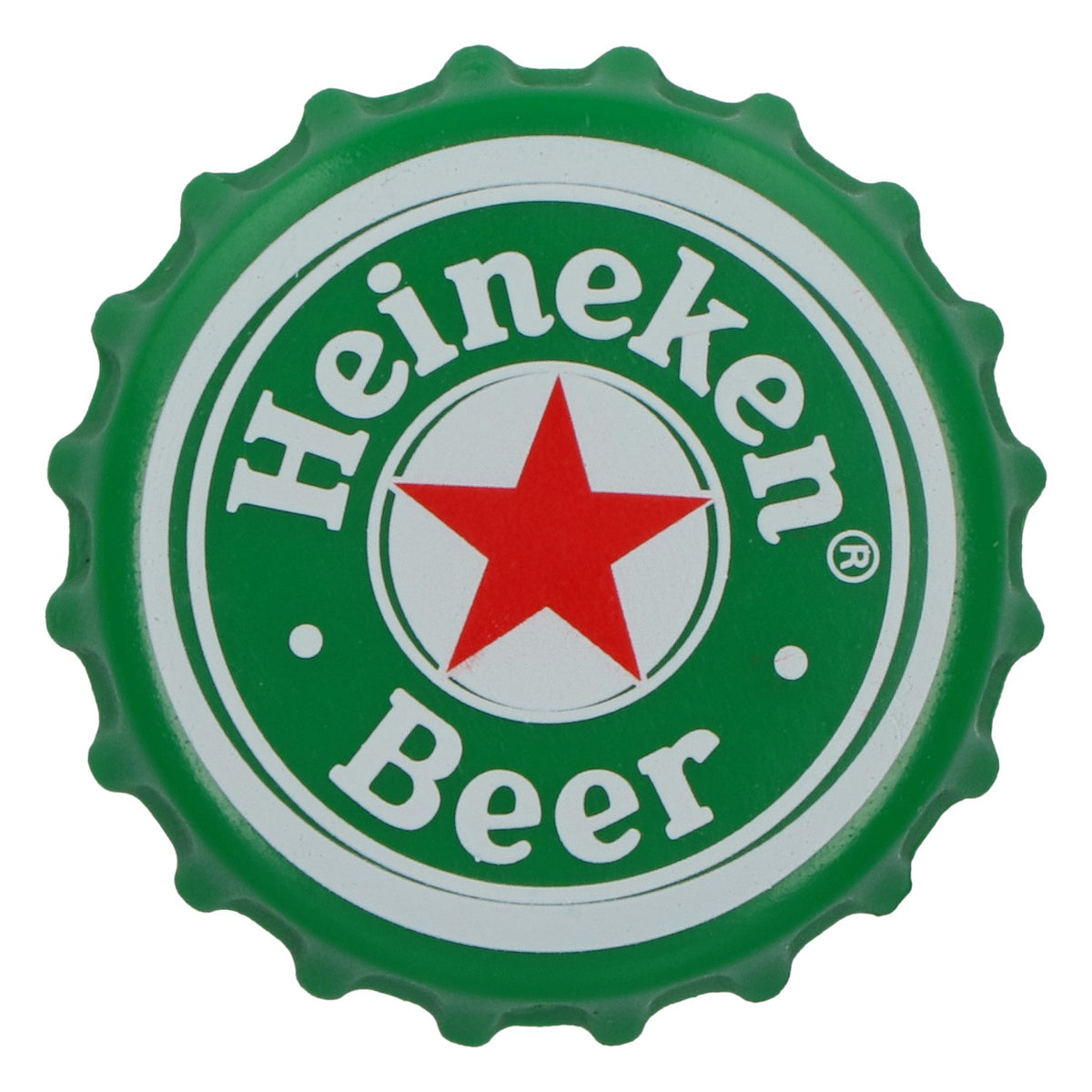 Heineken Bottle Opener, Cap Lifter, Crown Cap, Green, Plastic, Stainless Steel – View 3