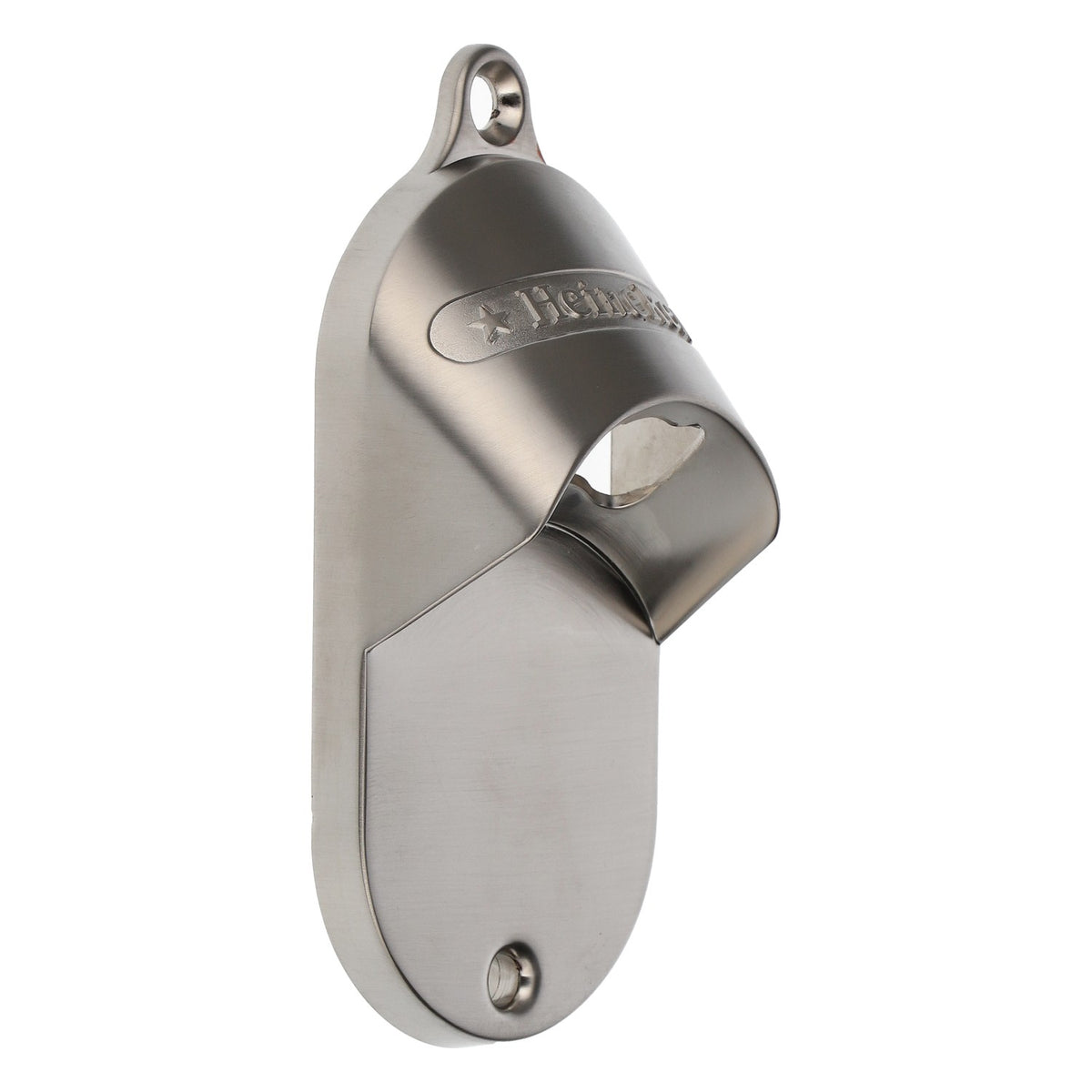 Heineken Wall-Mounted Bottle Opener, Stainless Steel, Silver, Bar Accessories – View 2