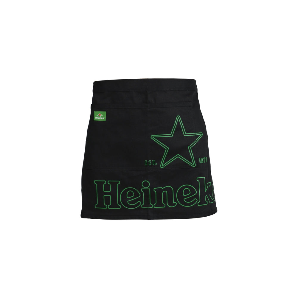 Heineken waiter apron, waist tie, short pocket, service, catering, bar, café