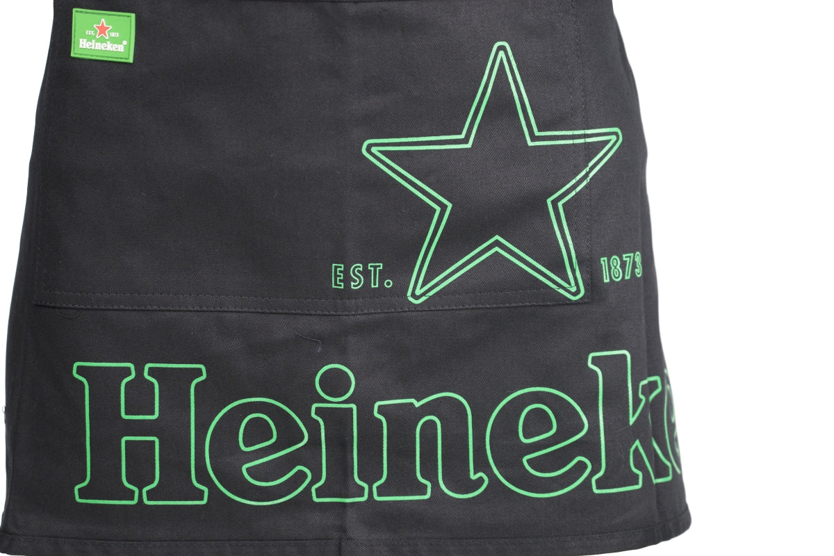 Heineken waiter apron, waist tie, short pocket, service, catering, bar, café – View 3