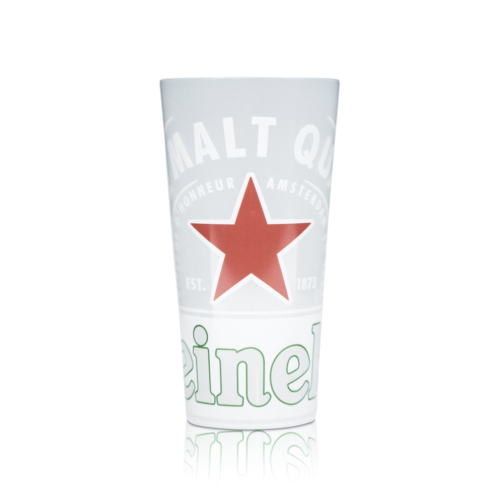 Heineken plastic beer cup, glass, 0.5 l, reusable, hard plastic cup, glasses, bar