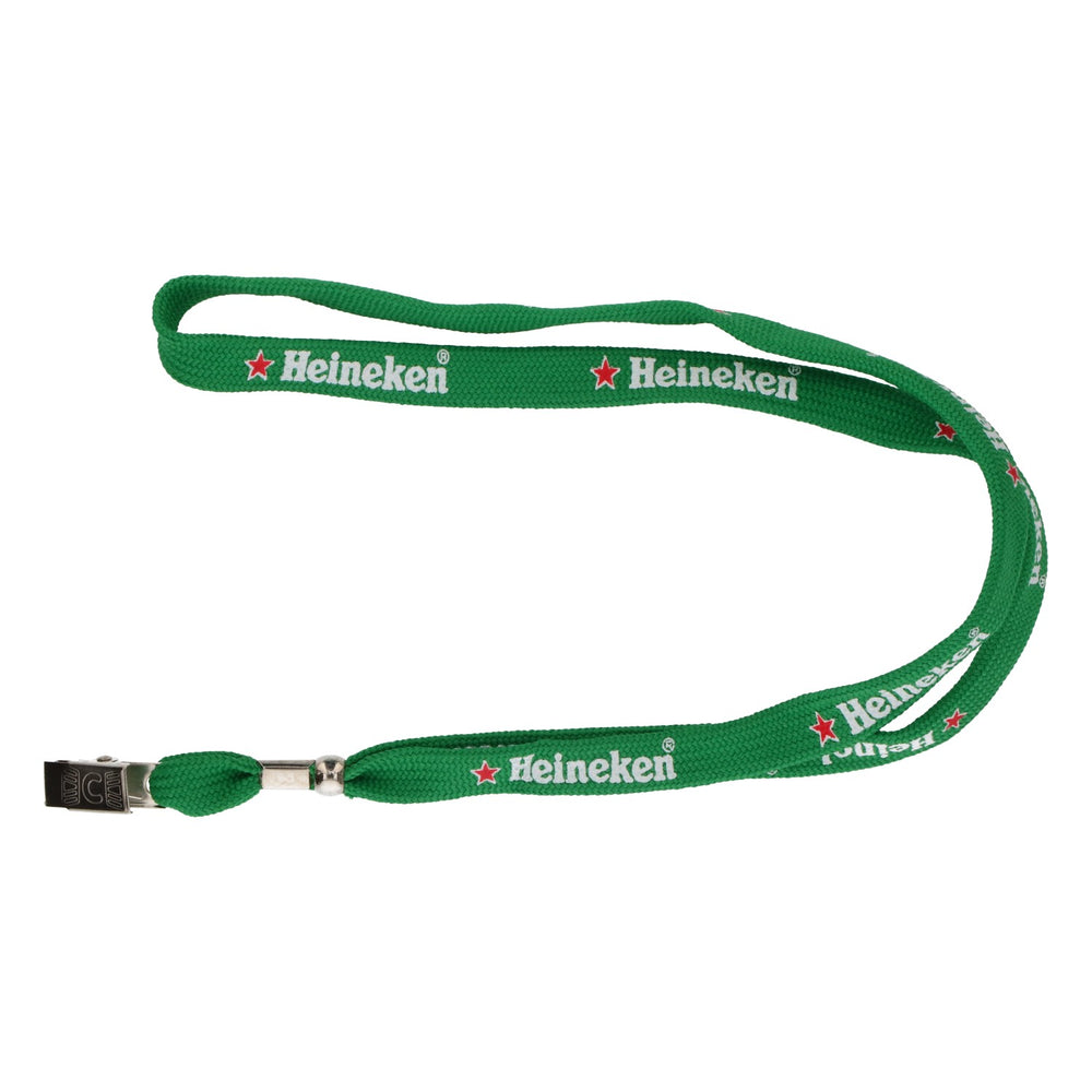 Heineken Lanyard (ID Strap) Green with Metal Clip - Original