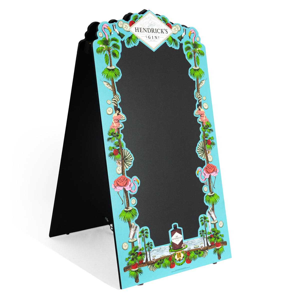 Hendricks Gin A-Frame customer stopper chalkboard display stand