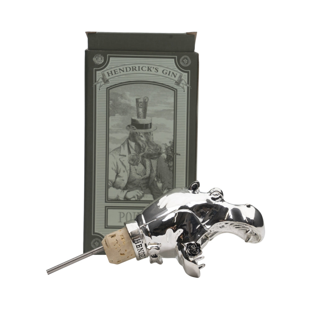 Hendricks Gin Pourer Hippo Stainless Steel Pourer Bottle Attachment Dispenser Bar