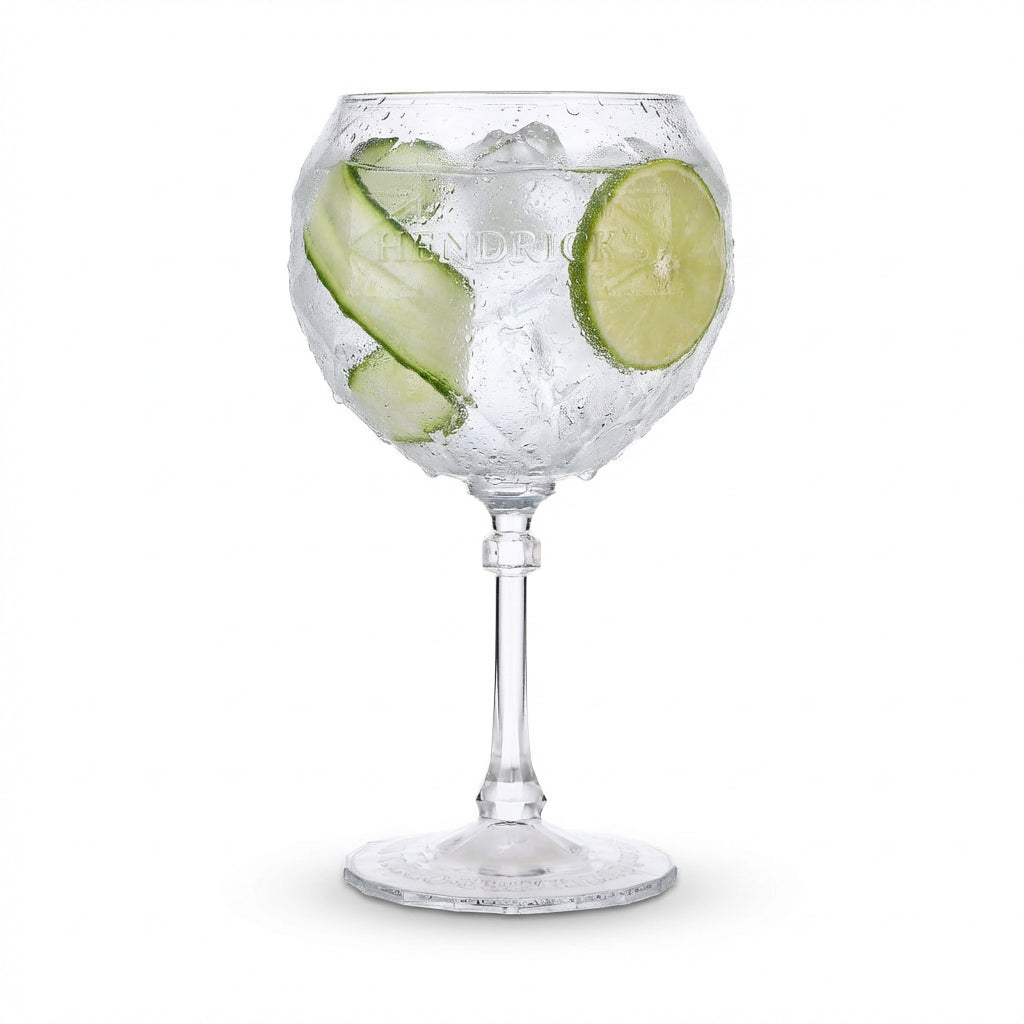 Hendricks Gin Glass 0.5l Design Balloon Glasses Elegant Relief Glass Contour Aperitif