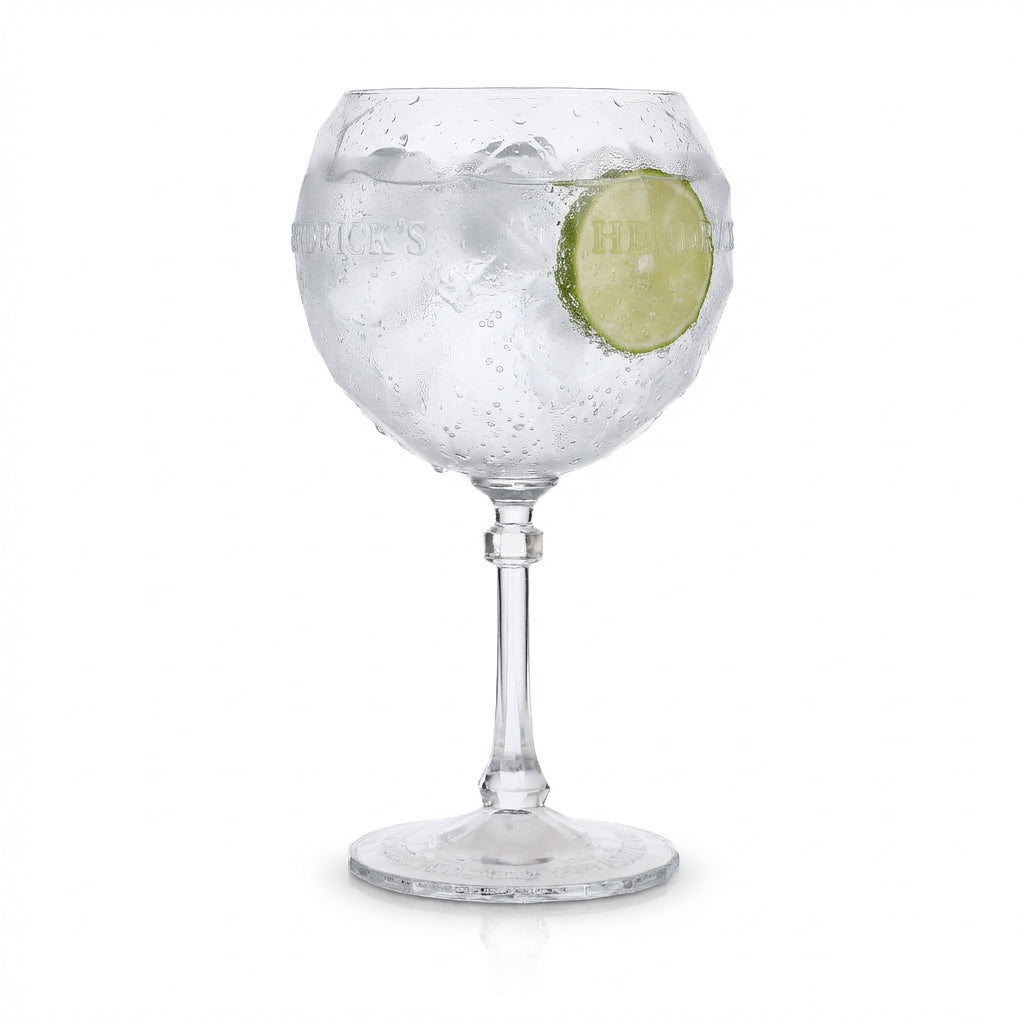Hendricks Gin Glass 0.5l Design Balloon Glasses Elegant Relief Glass Contour Aperitif – View 3