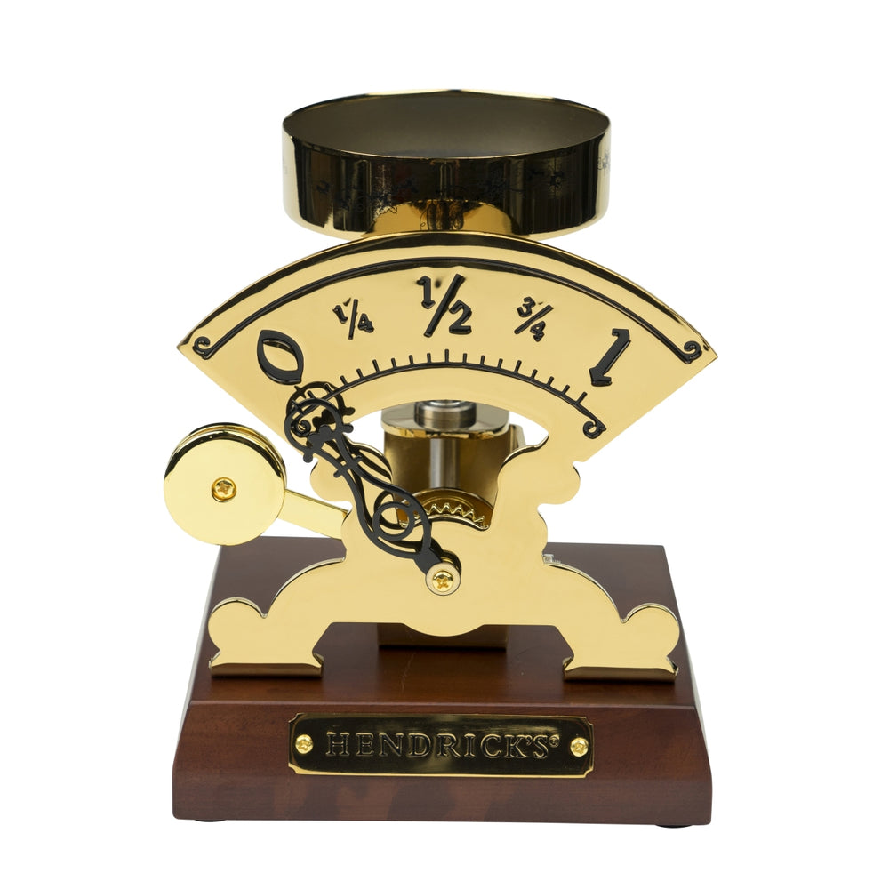 Hendricks Gin Glorifier Antique Scale Gold Bottle Stand Display Rare
