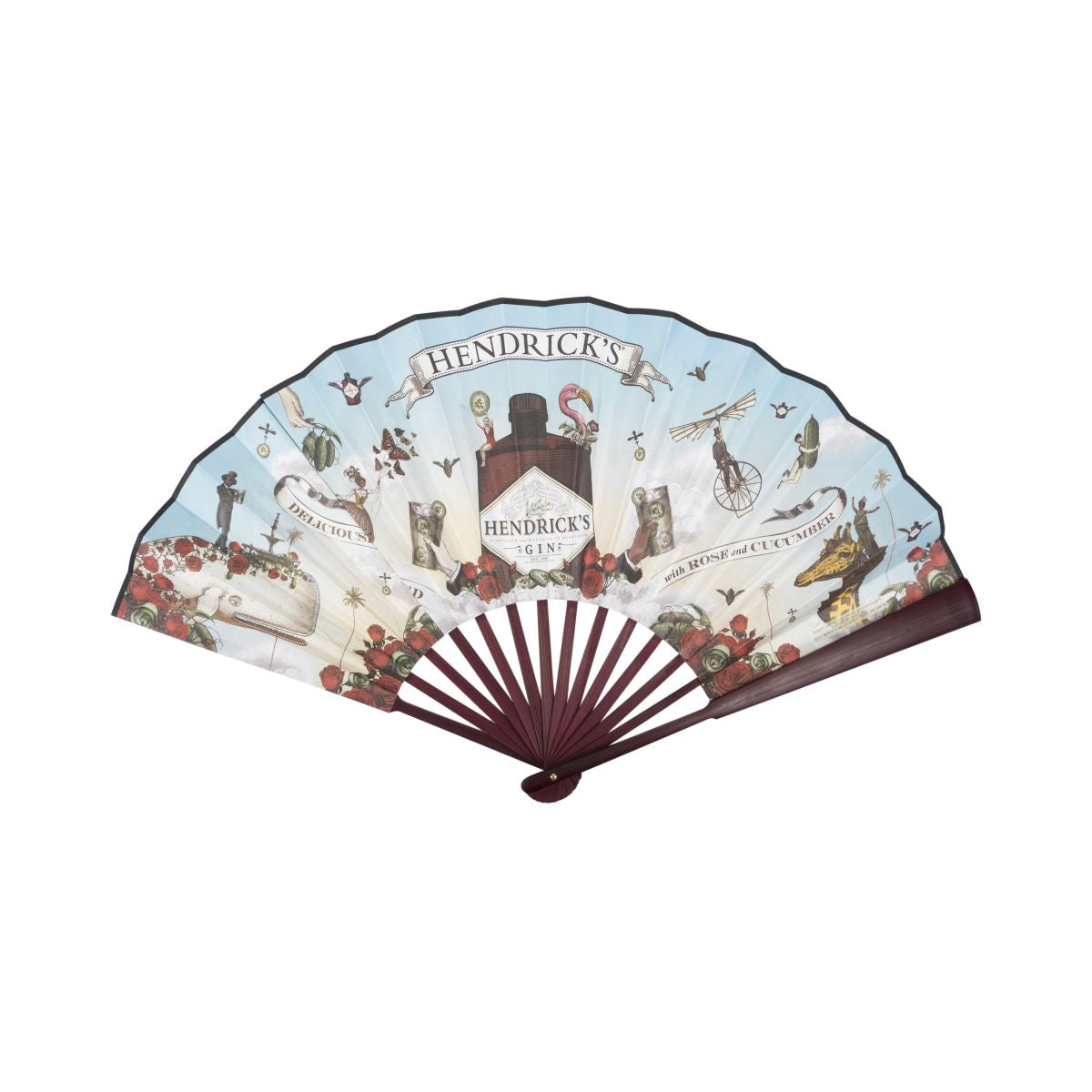 10x Hendricks Hand Fans Foldable Fans Colorful Wood Party Accessory Summer Cooling – View 2
