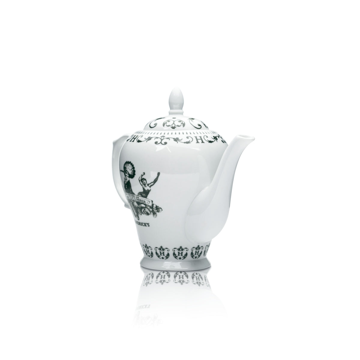 Hendricks Gin Pot 0.5l Handle Tea Pot Glasses Cup Tea Cup English Britain – View 2
