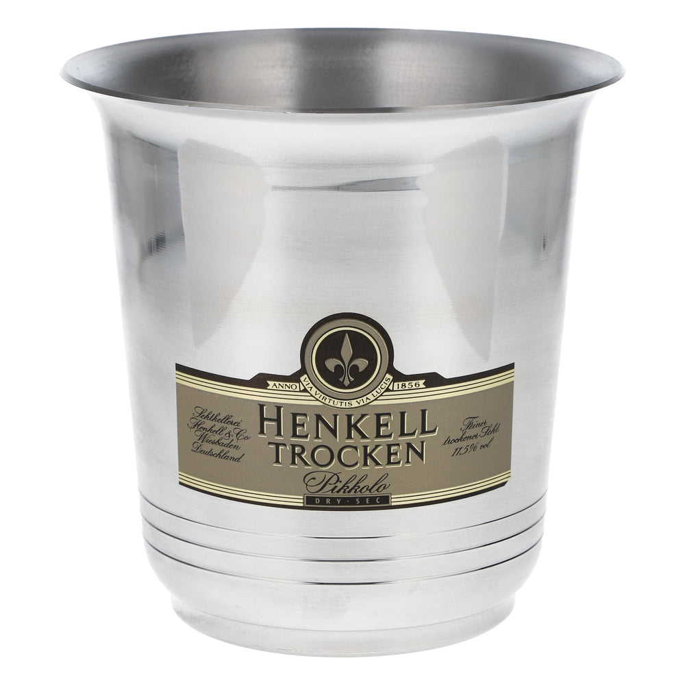 Henkell Champagne Bottle Cooler Ice Bucket Metal Silver