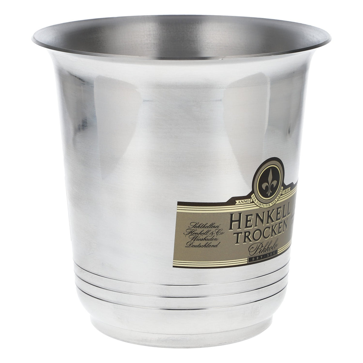 Henkell Champagne Bottle Cooler Ice Bucket Metal Silver – View 2