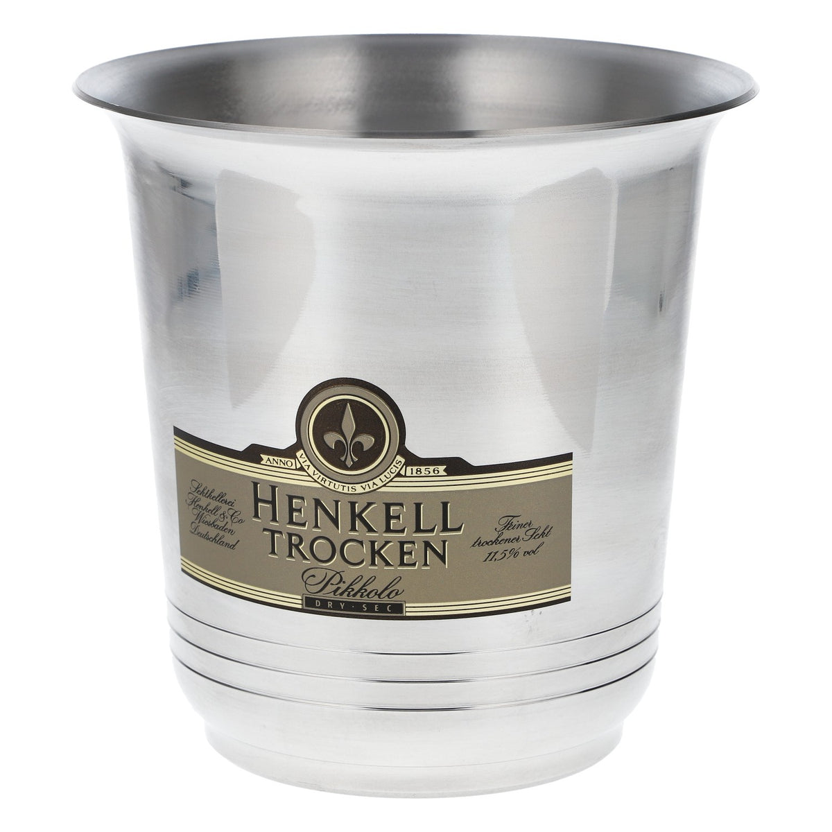 Henkell Champagne Bottle Cooler Ice Bucket Metal Silver – View 4