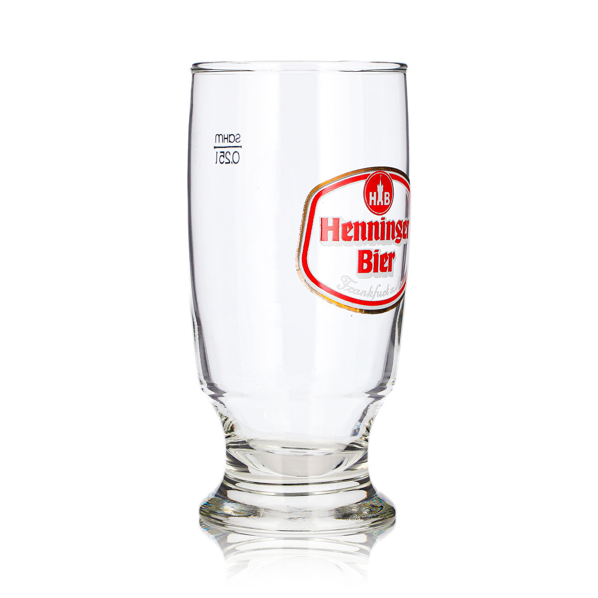 Henninger Beer Glass, 0.25 L Mug, Red Logo, Sahm – View 3