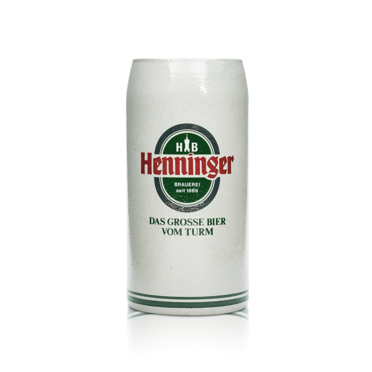 Henninger beer glass 1l clay mug beer mug tankard Seidel glasses brewery collector