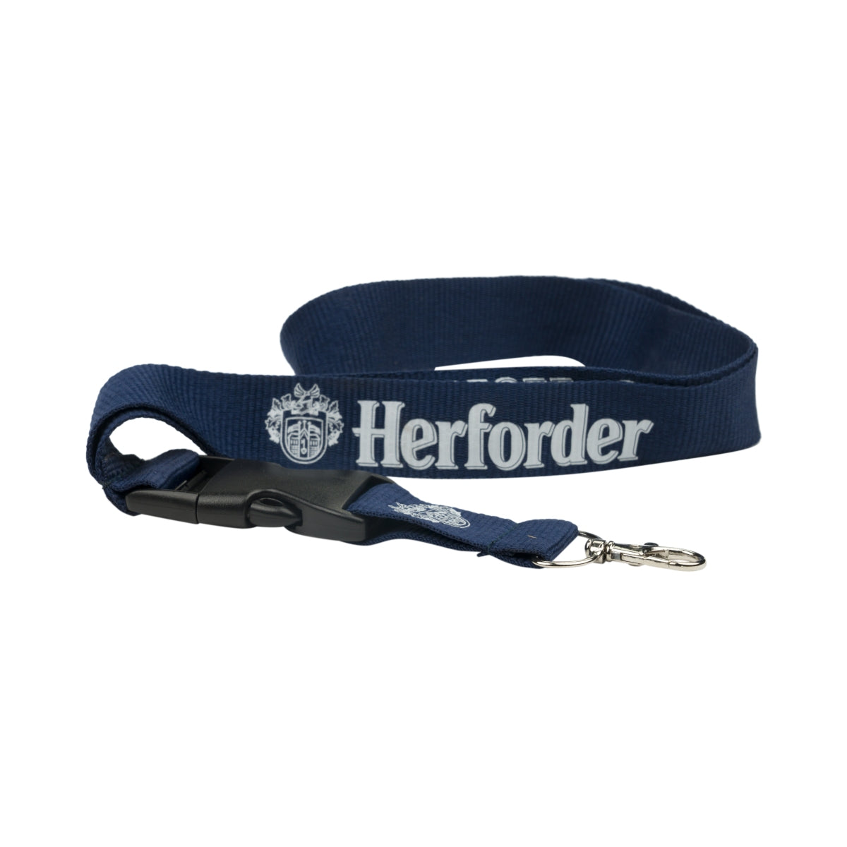 Herforder beer lanyard key ring holder carabiner blue fan merchandise – View 3