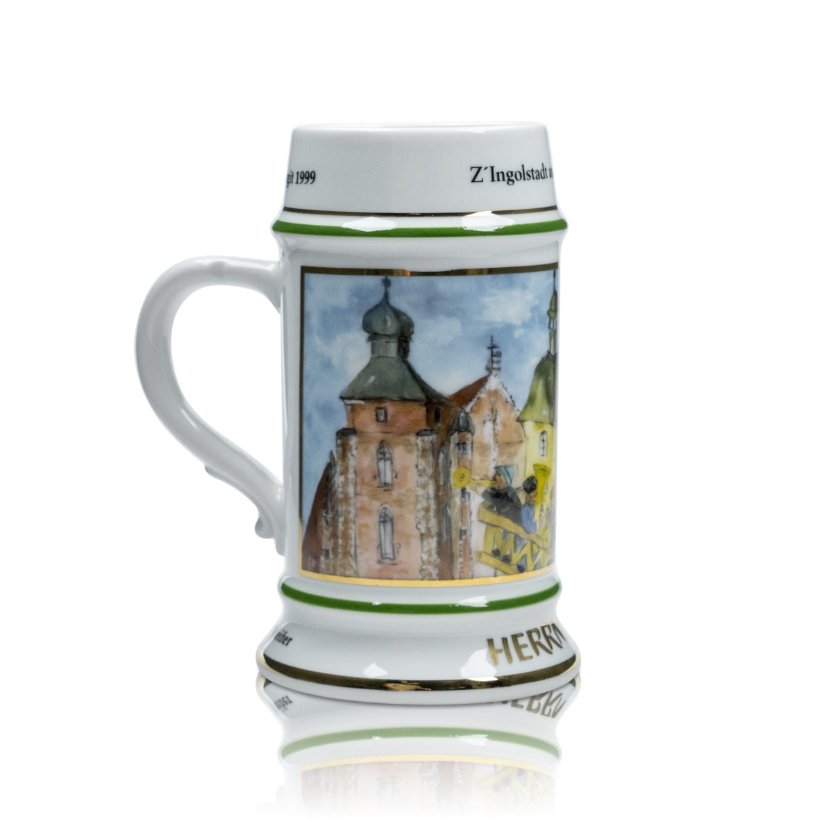 Herrnbräu collector's glass 0.5 l mug Spangenberger Margit 1999 Bavaria Rare – View 3