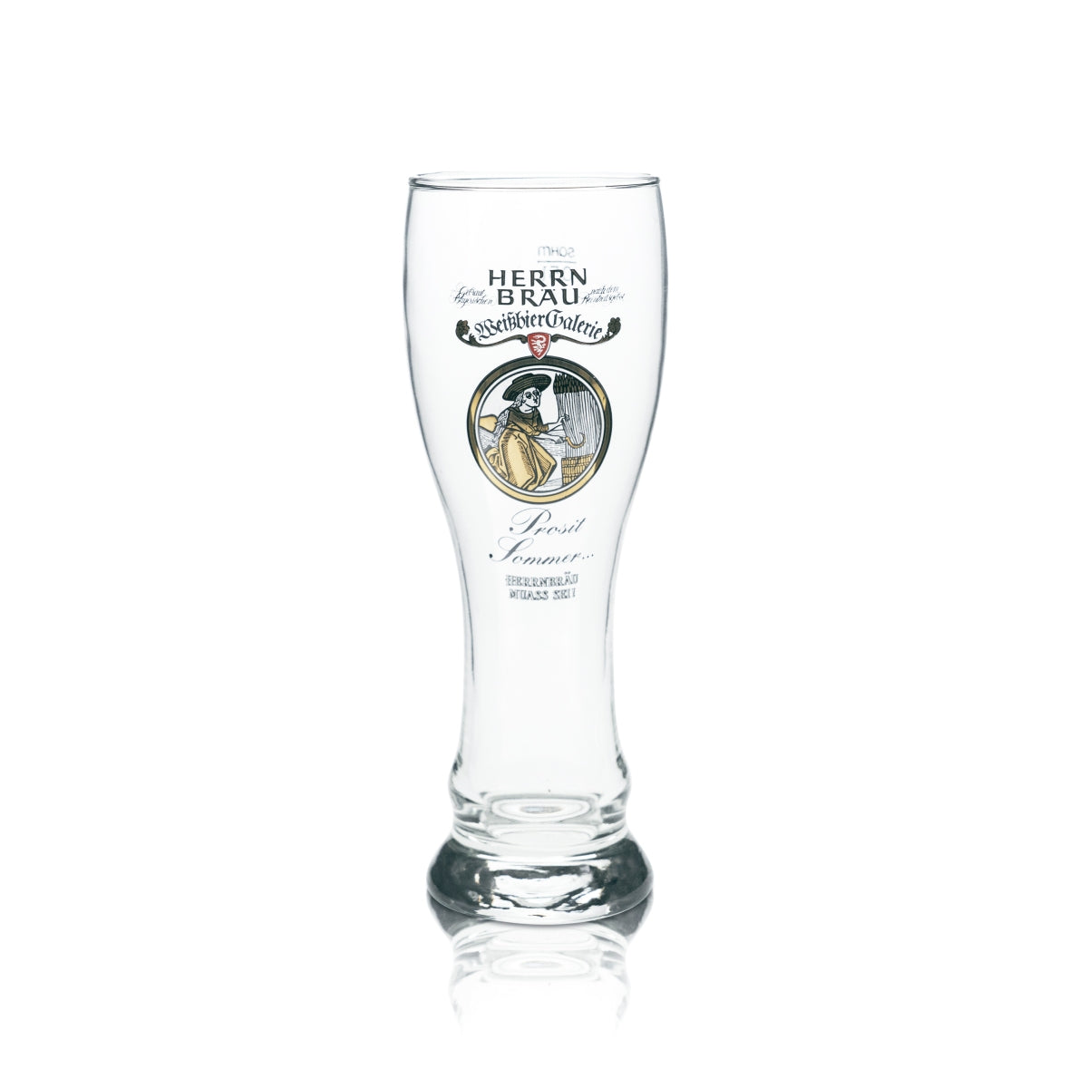 Herrbräu wheat beer glass 0.5 l yeast wheat glasses collector's edition summer 1989 bar