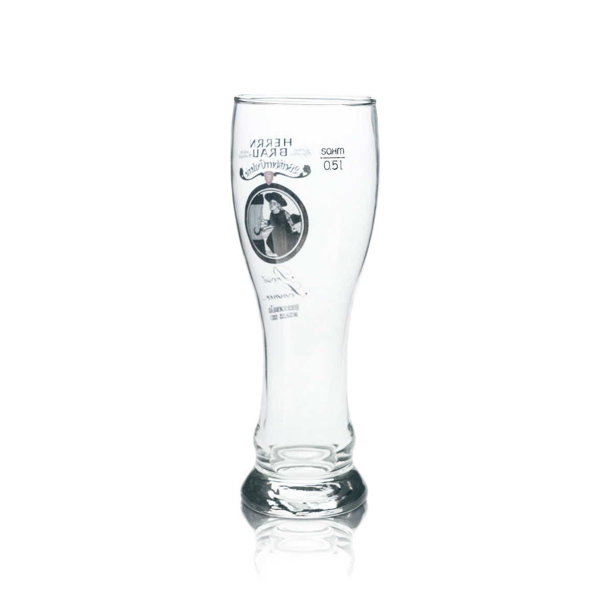 Herrbräu wheat beer glass 0.5 l yeast wheat glasses collector's edition summer 1989 bar – View 2
