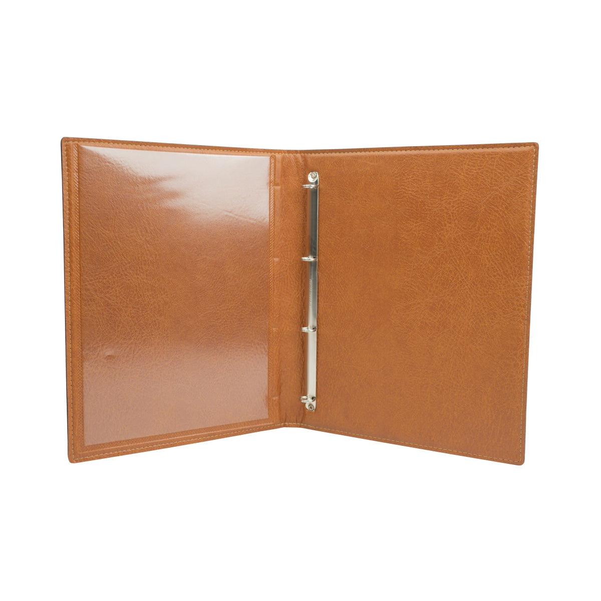 Hirsch Bräu Beer Menu Ring Binder Faux Leather A4 Menu Drink Holder Brown – View 3